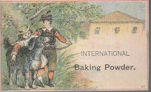 TRADE CARD-INTERNATIONAL BAKING POWDER, QUEEN CITY CHEMICAL COMPANY, BUFFALO, NY - Picture 1 of 1