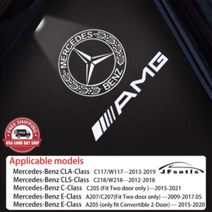 2X Led Light Door Projector Welcome HD AMG Emblem For Mercedes Benz C218 W218 - Picture 1 of 7