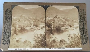 Rare Melbourne George Rose Stereographic Photo The Lakes of Killarney Ireland - Picture 1 of 5