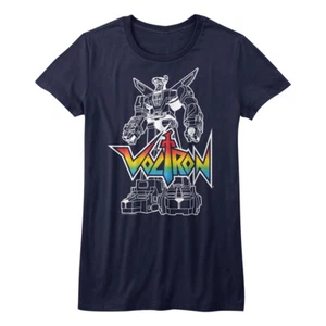 Voltron Cartoon Colorful Logo With Voltron Junior Women Fitted T Shirt  - Picture 1 of 5