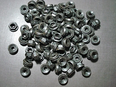 100 piezas 1/4" emblema placa de identificación hilo negro tuercas de corte sellador se adapta a LaSalle Foto 1 de 4