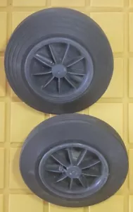 Utility Wheel Assembly w Solid Rubber FLAT Free Tire for Dollies, Wagons & Carts - Picture 1 of 7
