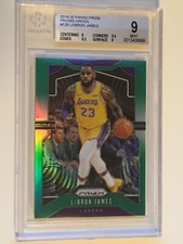 2019-2020 Panini Prizm Green LEBRON JAMES #129 BGS 9 MINT- Los Angeles Lakers