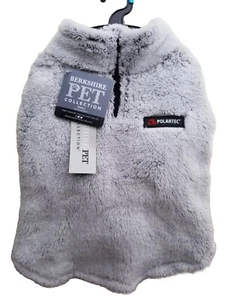 Berkshire Pet Light Gray Faux Fur Dog Coat Faux Fur Lined SMALL NWT - Picture 1 of 10