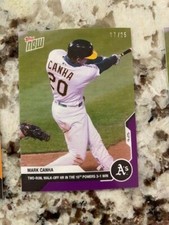 2020 TOPPS NOW PURPLE PARALLEL CARD 07/25 OAKLAND ATHLETICS MARK CANHA #312