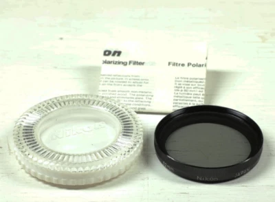Nikon Nikkor 52mm Polarizer PL Glass Lens Filter Japan 52 mm Polarizing Case - Image 1 of 4