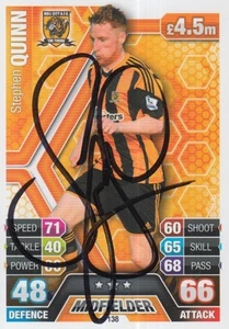 STEPHEN QUINN HAND SIGNED HULL CITY 13/14 MATCH ATTAX CARD 2013/2014. - Picture 1 of 1