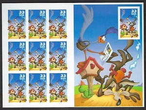 3391 MNH sheet of 10 featuring Road Runner and Wile E. Coyote - Picture 1 of 2