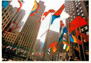 Picture Postcard::New York City, Rockefeller Center, World Flags