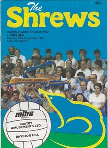 1983/84 Shrewsbury Town v Chelsea Programme - Division 2 Champions Season - Picture 1 of 1