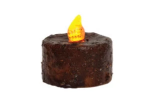 Burnt Mustard LED Tealight, Primitive Tealight, Rustic Tealight, Pack of 4 - Picture 1 of 1