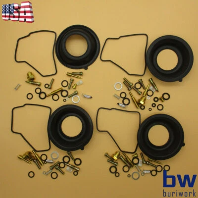 4SET For HONDA VF500C V30 MAGNA VF500F US Carburetor repair kits Carb Diaphragms Foto 1 de 4