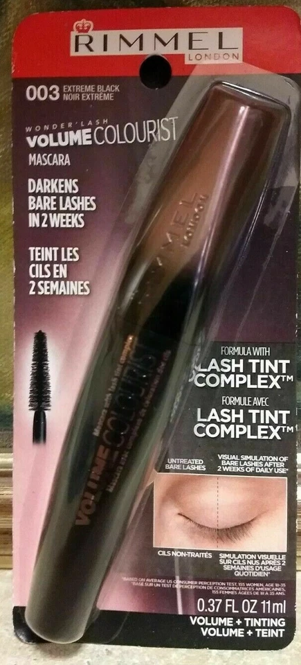 Rimmel Volume Colorist Mascara w LASH TINT 003 Extreme Black, minor wear SEALED - Image 1 of 1