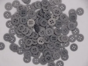 Vintage Matte Silver Steampunk 4-Hole Buttons 11mm 15mm Lot of 13 or 144 B36 - Picture 1 of 12