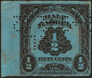 Etats-Unis - billet de nécessité - half barrel of beer 1/2$ - fifty cents 1909 ! - Bild 1 von 2