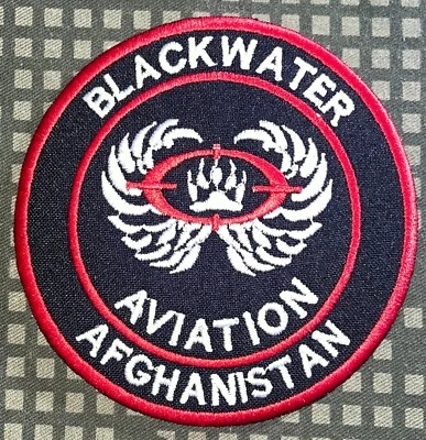 Blackwater Aviation Afghanistan Patch 3" Hook & Iron-On Repro New A993 - Image 1 of 2