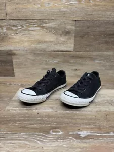 Converse Chuck Taylor All Star Black Pebbled Leather Sneakers Women's Size 6 - Picture 1 of 8