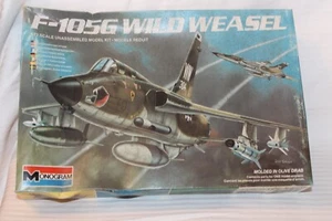 1/72 Scale Monogram, F-105G Wild Weasel, Jet Model Kit #5431  Open box - Picture 1 of 3