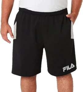 Fila pantaloncino uomo pantaloncino in jersey grande e alto performante nero bianco - Foto 1 di 5