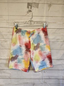 Art Class Girls Sleep Shorts Sweat Shorts Size L (12-14) Tye Dye Flame Resistant - Picture 1 of 4