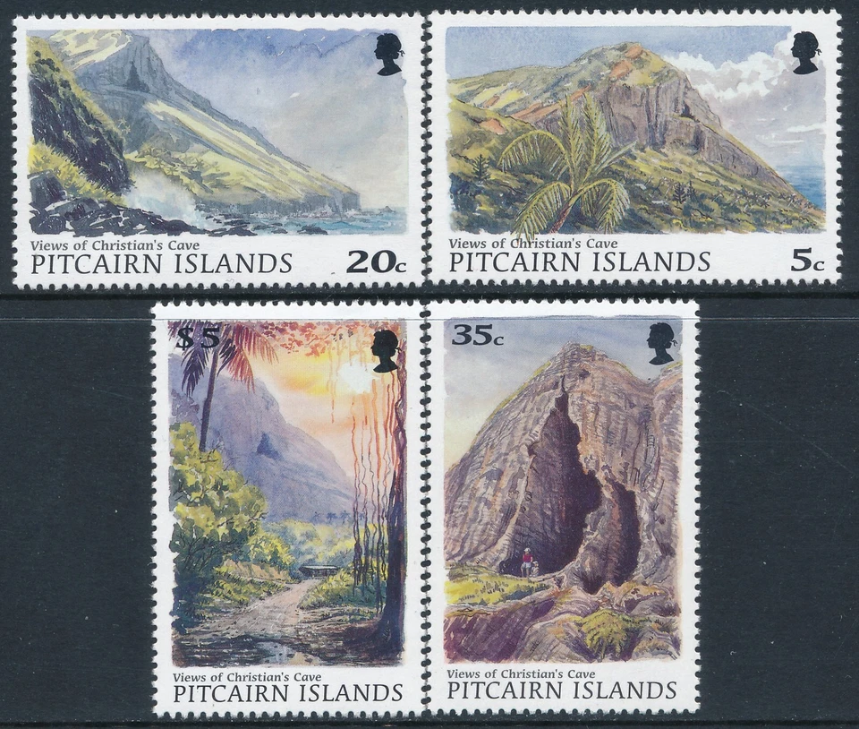 PITCAIRN ISLAND CHRISTIAN'S CAVE 1998 CONJUNTO DE 4 COMO NUEVO MNH Foto 1 de 1