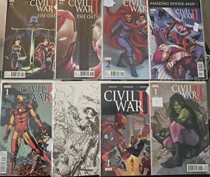 Marvel Civil War II 8 Hefte Variant Covers Konvolut Siehe Bilder! - Bild 1 von 9