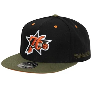 Philadephia 76ers Mitchell & Ness Hardwood Classic Take Flight Fitted Hat-Black - Picture 1 of 4