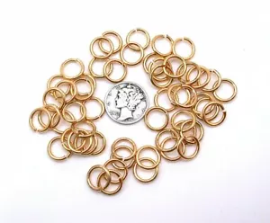 EIGHTY - 10mm GOLD PLATED JUMP RINGS CF144 - Picture 1 of 1