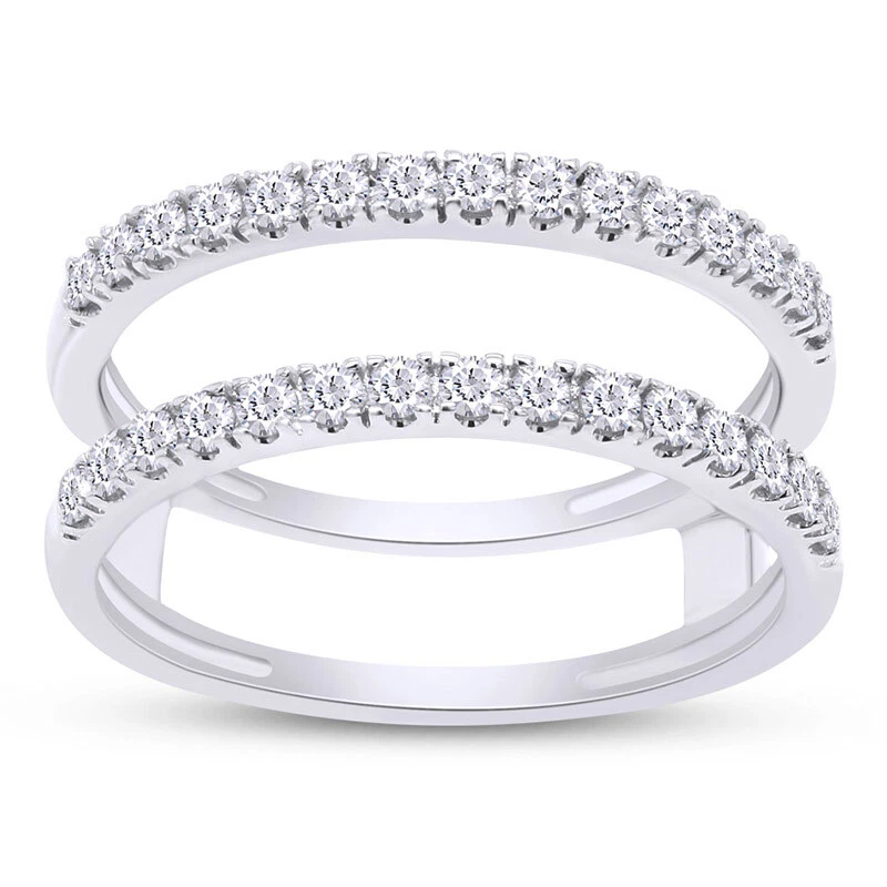 1/2ct Natural Diamond Solitaire Enhancer Ring Wrap Jacket Insert 14K Solid Gold - Image 1 of 1