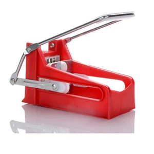 Stainless Steel French Fry Cutter Potato Vegetable Slicer Chopper Dicer 2 Blades - Picture 1 of 9