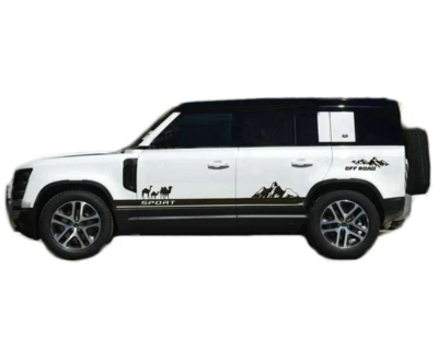 2 PIEZAS Pegatina Gráfica Vinilo Coche Para Puerta Lateral LAND ROVER DEFENDER Calcomanía Todoterreno Foto 1 de 4