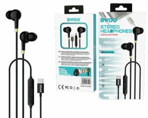 Auricolari Cuffie USB C Microfono Stereo Controllo Volume TYPEC Smartphone HF156 - Foto 1 di 6