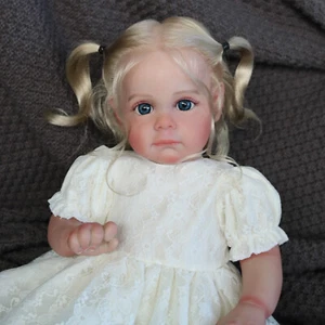 Reborn Baby Puppen Vinyl Silikon Lebensecht Newborn Hübsches Mädchen Puppe Geburtstagsgeschenk - Bild 1 von 6