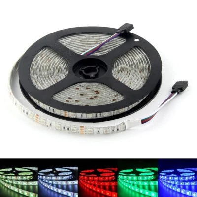 1m 5m 10m 20m LED Strip Light 5050 RGB 60LEDs/M Flexible Lights Waterproof DC12V - Image 1 of 4
