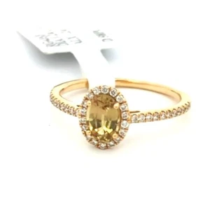 Video .48CT 14K Yellow Gold Natural Alexandrite Diamond Halo Wedding Ring - Picture 1 of 4