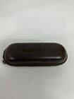 Timberland semi hard glasses sun case brown leather look zip up clamshell