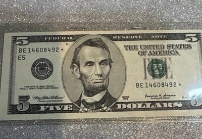 1999 Uncirculated $5.00 Star Note - Image 1 of 4