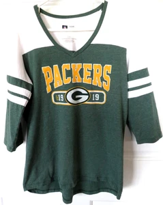 Camiseta para mujer Green Bay Packers manga 3/4 talla grande ropa del equipo de la NFL día del juego - Imagen 1 de 6