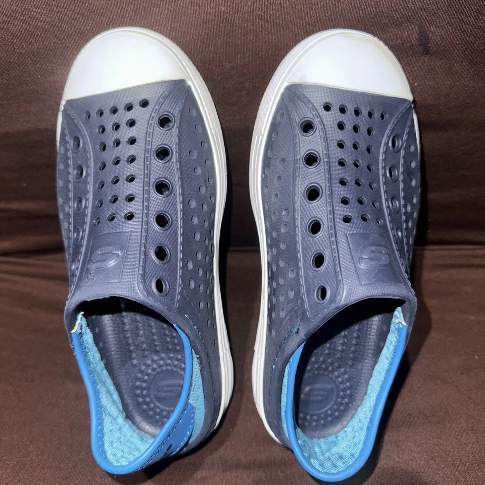 Zapatos Nativos Niños Jefferson Azul Marino Goma Zapatos Sin Cordones C6 Foto 1 de 4