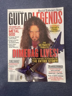 Guitar Legends #79 Dimebag Darrell Tribute 2005 Pantera Final Interview Tabs Foto 1 de 2