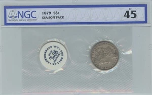 1879 Morgan Dollar GSA SOFT PACK S$1 NGC XF45 - Picture 1 of 2