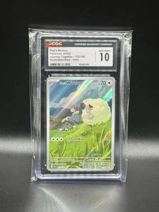Pokemon Juego de Cartas Coleccionables Hop's Wooloo 170/159 Journey Together Holo - Clasificado CGC 10 GEMA COMO NUEVO - Imagen 1 de 2