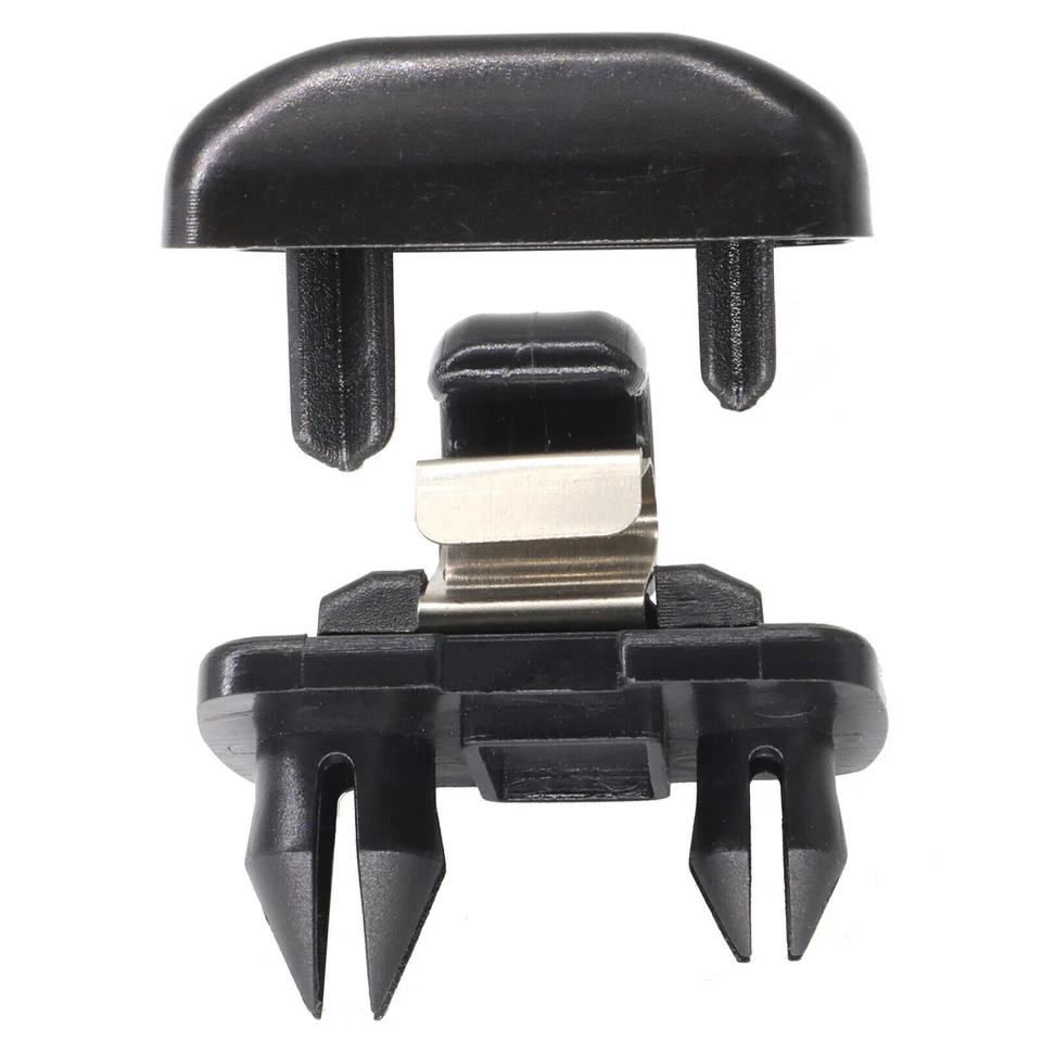 FIT ALFA ROMEO Black Auto Sun Visor Clip Hook Bracket Hanger Pair - Image 1 of 4