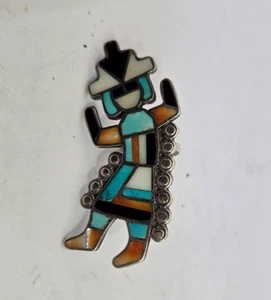 ZUNI STERLING SILVER RAINBOW MAN RING SIZE 6.75 - Picture 1 of 4