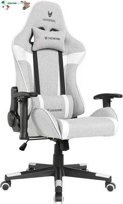 - ULTIMET Sedia da gaming professionale, tessuto traspirante, braccioli 2D, alte - Immagine 1 di 4