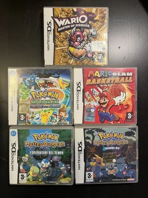 Lotto 5 Giochi Nintendo DS – Pokémon + Mario + Wario – Originali ITA - Immagine 1 di 3