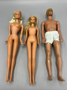 Barbie Malibu Francie et Ken lot de 3 nues pour Ooak Mattel - Photo 1/17