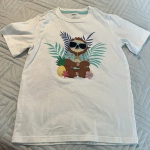 Boys Gymboree Size 8 Sloth Embroidered Short Sleeved Shirt youth - Picture 1 of 4