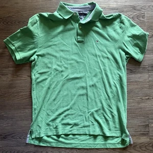 Tommy Hilfiger Polo Shirt Men's XL Green Short Sleeve Vintage - Picture 1 of 2