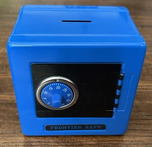 5" HOHER BLAUER METALLSPIELZEUG GRENZE KOMBINATIONSSAFE - Bild 1 von 6
